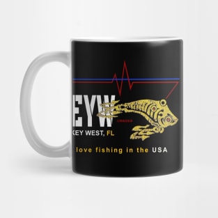 Key West FL., I love fishing in the USA Mug